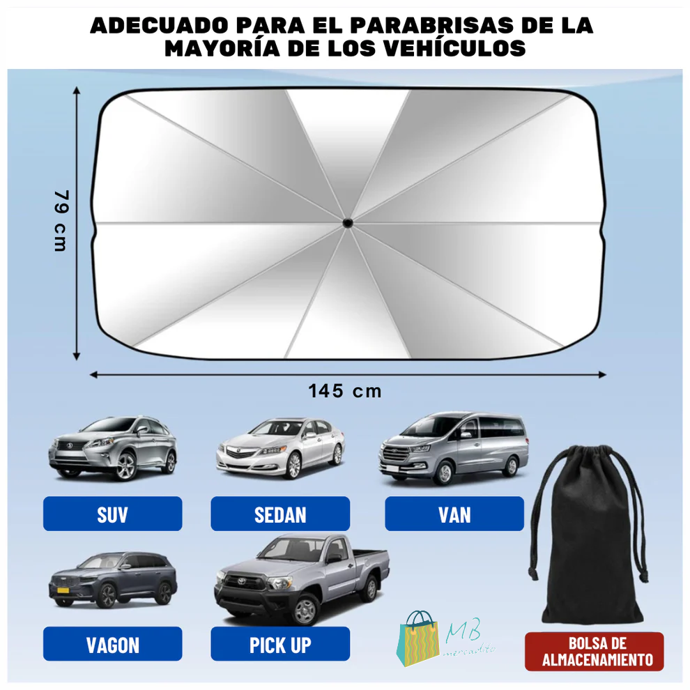 SunCar Pro: Parasol Plegable para auto ☀️🚘