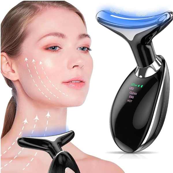 Masajeador facial LED: ✨ activa colágeno y frescura 💆‍♀️🌸