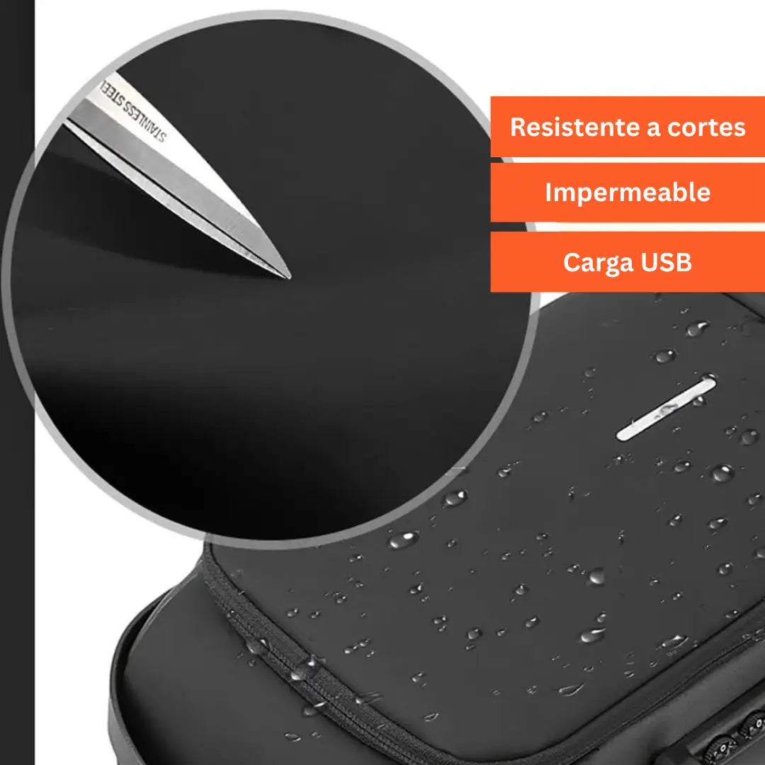 Mochila Crossbody Antirrobo con USB – Seguridad y Estilo en un Solo Diseño