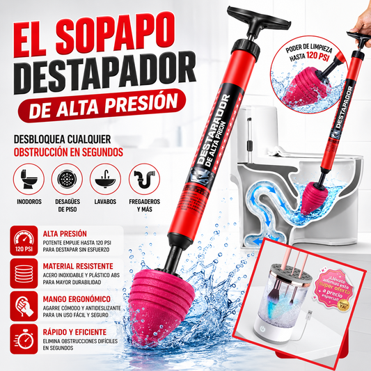 🪠Sopapo Destapador Inodoro Presión Aire 🚽😆 / Oferta: sumale un limpia brochas recargable!!💅