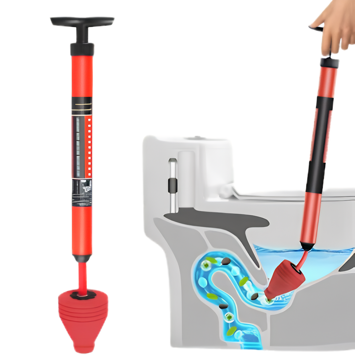 🪠Sopapo Destapador Inodoro Presión Aire 🚽😆 / Oferta: sumale un limpia brochas recargable!!💅