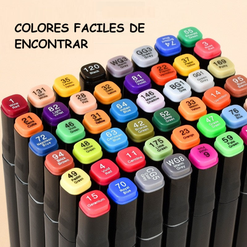 Kit Artista Total – 80 Marcadores de Dibujo