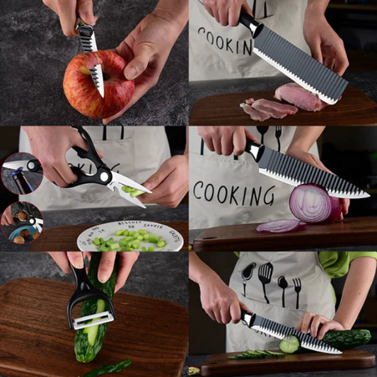 Corta como un Profesional -  Set de Cuchillos Premium de 6 Piezas