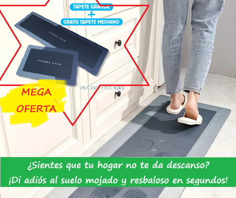 🌟COMBO - ALFOMBRA DE COCINA MEDIANA + ALFOMBRA PEQUEÑA GRATIS 💫