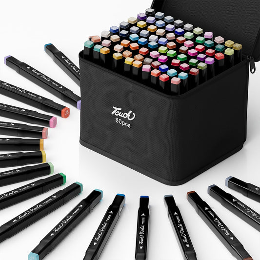 Kit Artista Total – 80 Marcadores de Dibujo