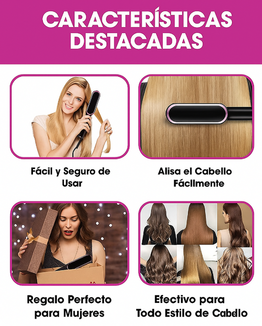 Cepillo Alisador🪮 - 🎁El Detalle que te Hace Sentir Increíble💫💃