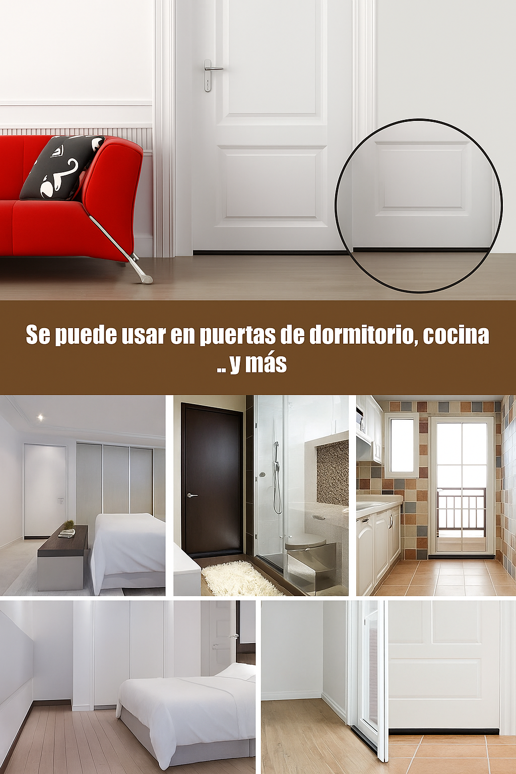 Lleva 3X - 🦟 Sellador de Puerta Aislante 90x11 cm – ¡Despídete de los bichos y del polvo este verano!