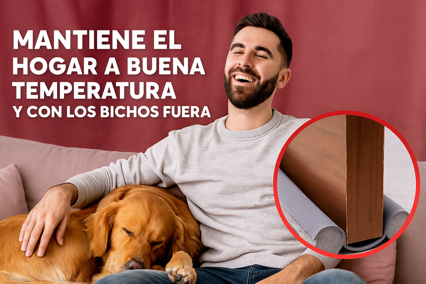 Lleva 3X - 🦟 Sellador de Puerta Aislante 90x11 cm – ¡Despídete de los bichos y del polvo este verano!