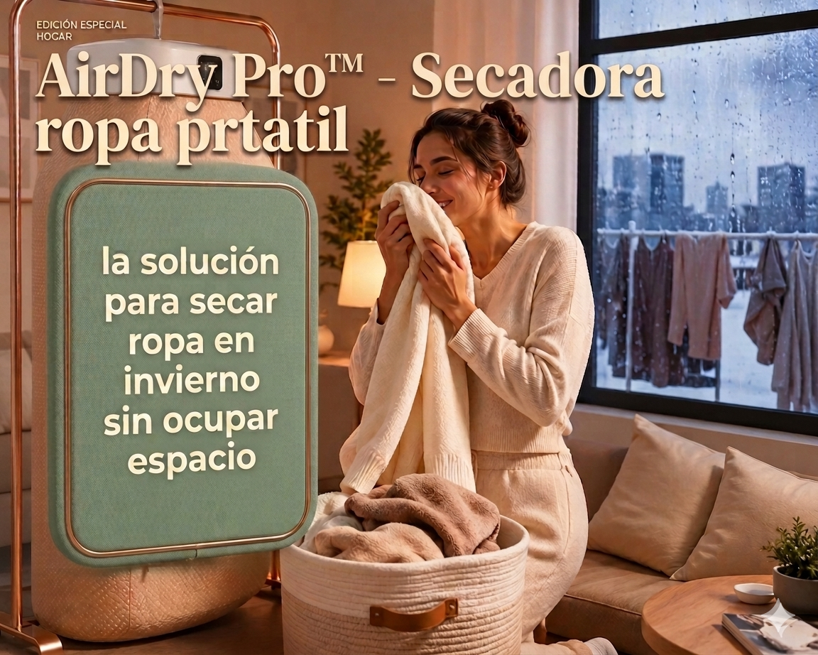 AirDry Pro™ - La solución para secar ropa en invierno sin ocupar espacio