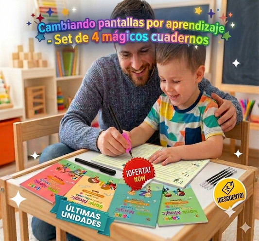 El mejor plan para niños en vacaciones de invierno - Set 4 cuadernos Magicos Montessori 📒😆