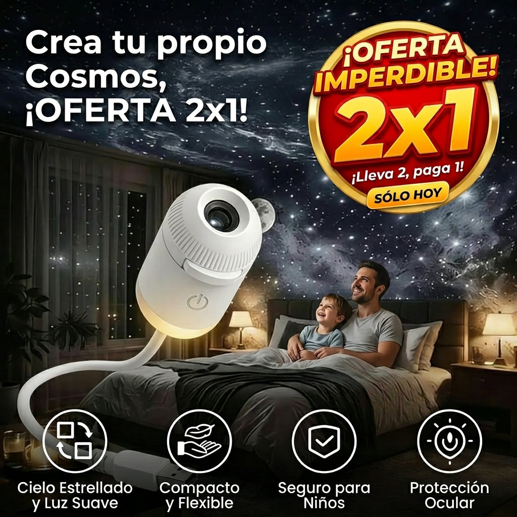 M - Mini proyector de estrellas USB 2 en
