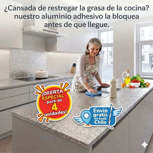 PAPEL DE ALUMINIO AUTOADHESIVO DE COCINA