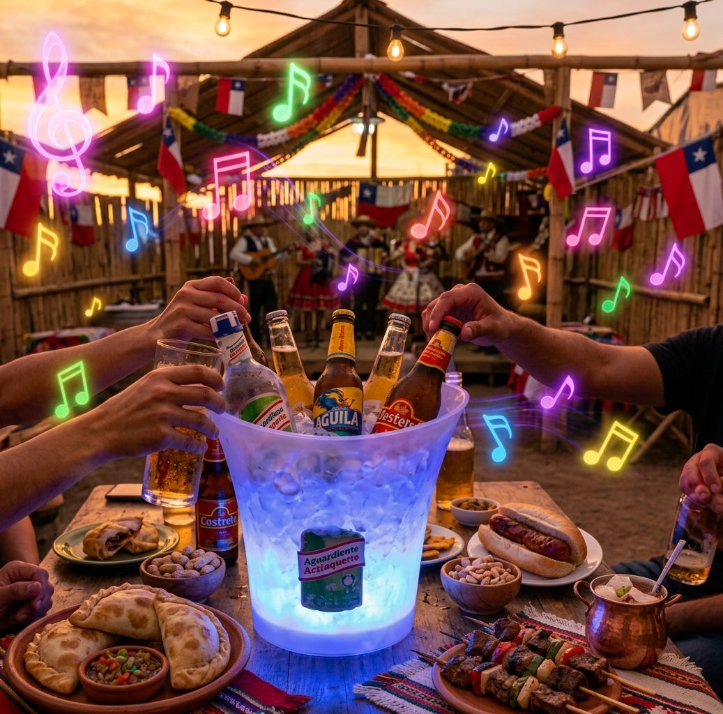 💃El complemento perfecto para las fiestas Patrias 🤩 - HIELERA CON PARLANTE 🎊