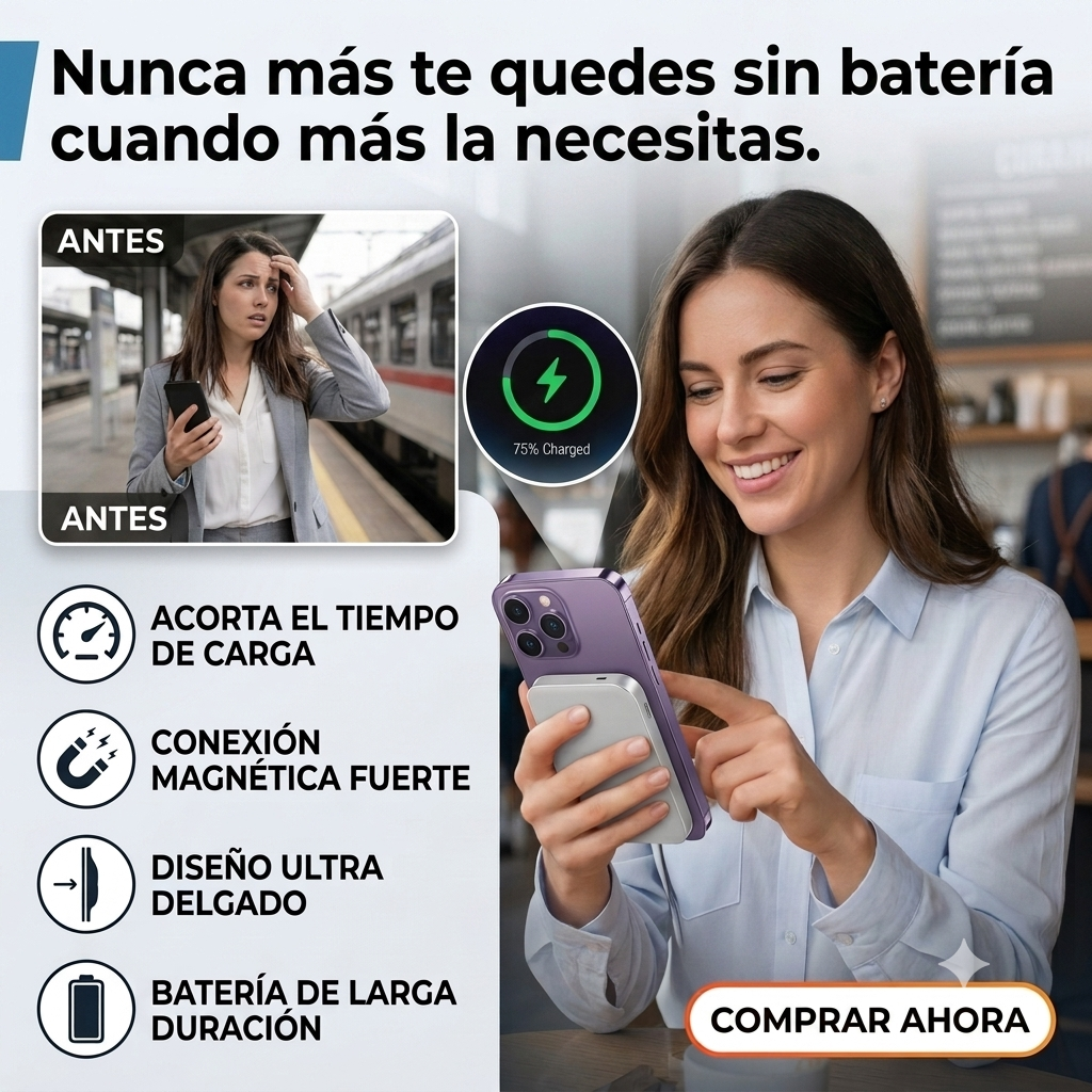 Power Bank Magnético MagSafe Inalambrico