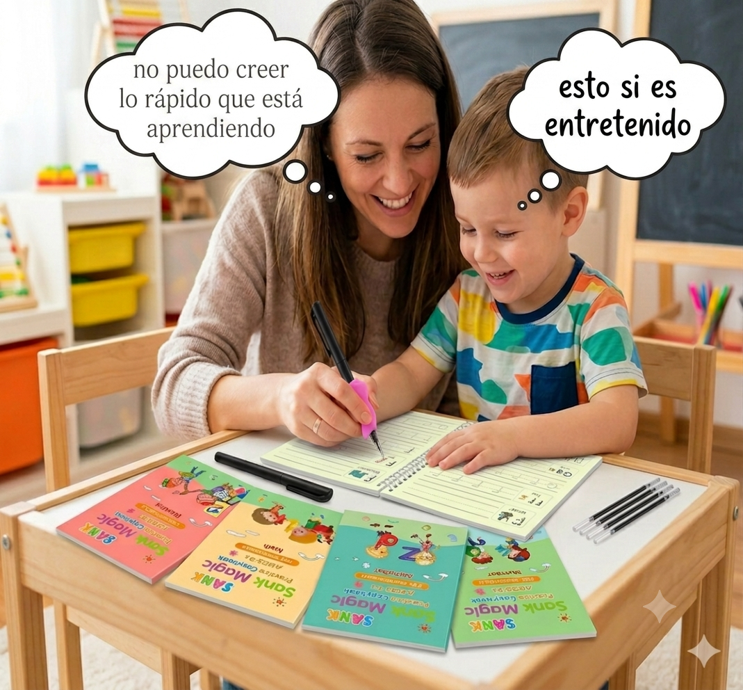El mejor plan para niños en vacaciones de invierno - Set 4 cuadernos Magicos Montessori 📒😆