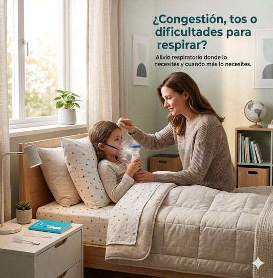 Alivio Respiratorio en Minutos - Nebulización portátil para niños y adultos.