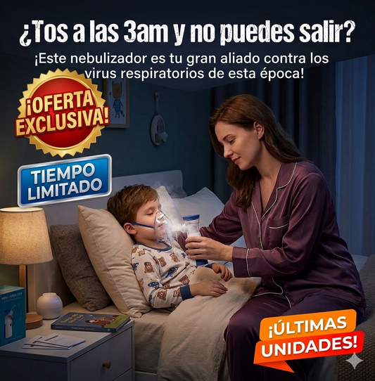 Alivio Respiratorio en Minutos - Nebulización portátil para niños y adultos.